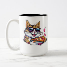 Taza Bicolor Catnip & Pizza