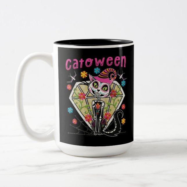 Taza Bicolor Catoween Halloween (Izquierda)