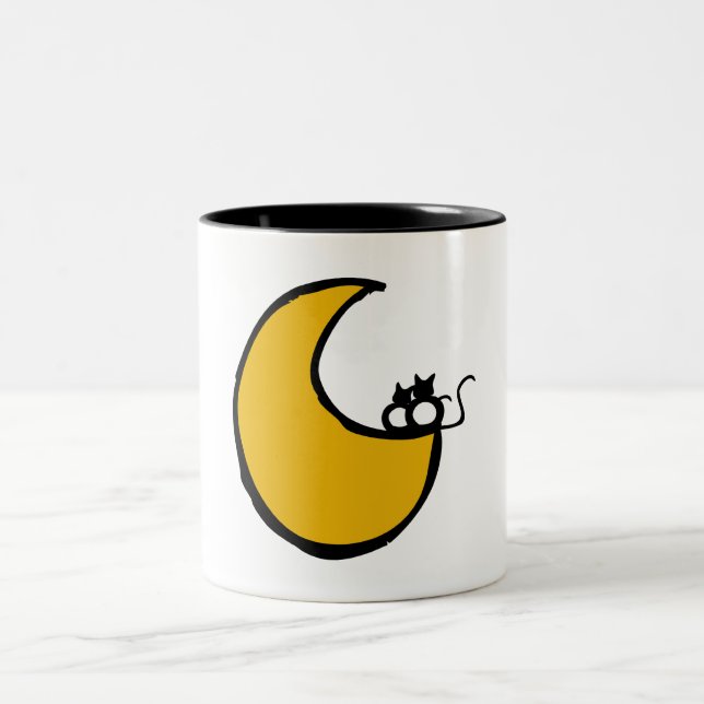 Taza Bicolor Cats in the Moon (Centro)