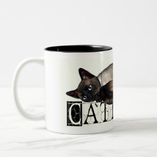 Taza Bicolor Cattitude siamés