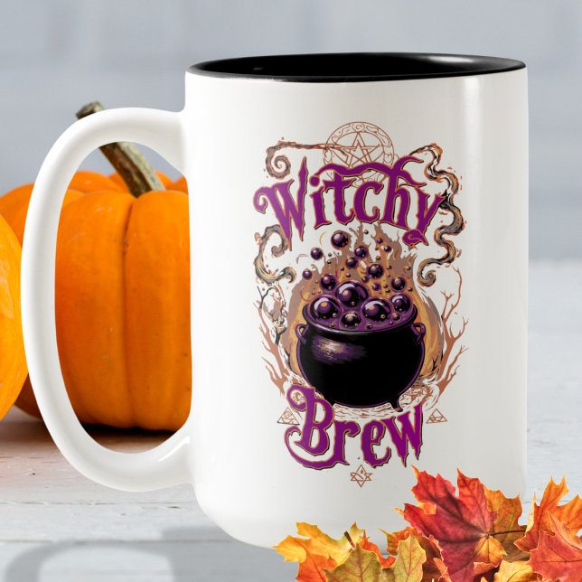 Taza Bicolor Cauldron espeluznante de Halloween (Subido por el creador)