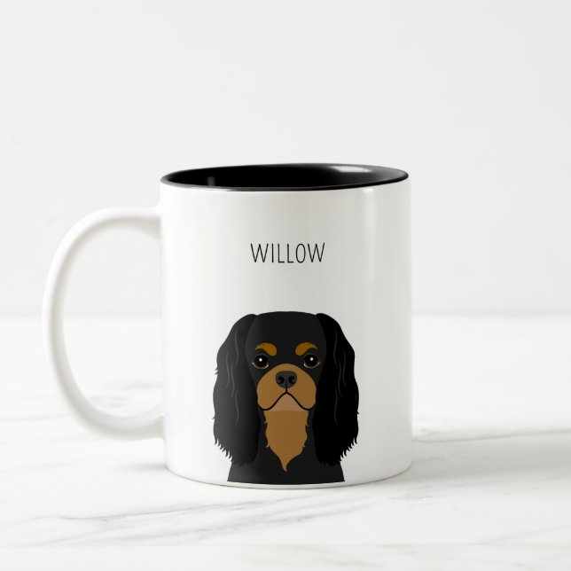 Taza Bicolor Cavalier King Charles Spaniel Mug (Izquierda)