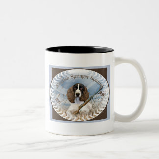 Taza Bicolor Caza de tarjetas Español de la Springer inglesa