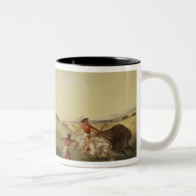 Taza Bicolor Caza del búfalo (Derecha)
