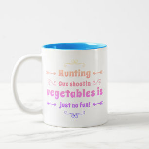 Taza Bicolor Caza divertida café Mug