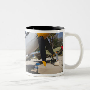 Taza Bicolor Caza Spitfire de fabricación británica