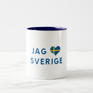Taza Bicolor Caza Sweden love Sverige älskar - i