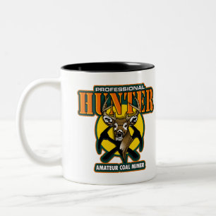 Taza Bicolor CAZADOR PROFESIONAL, minero de carbón aficionado