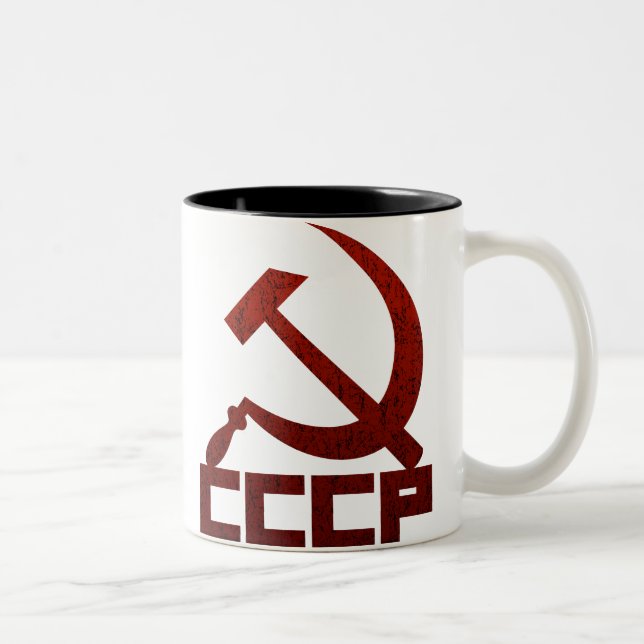 Taza Bicolor CCCP Hoja de hoz y martillo (Derecha)