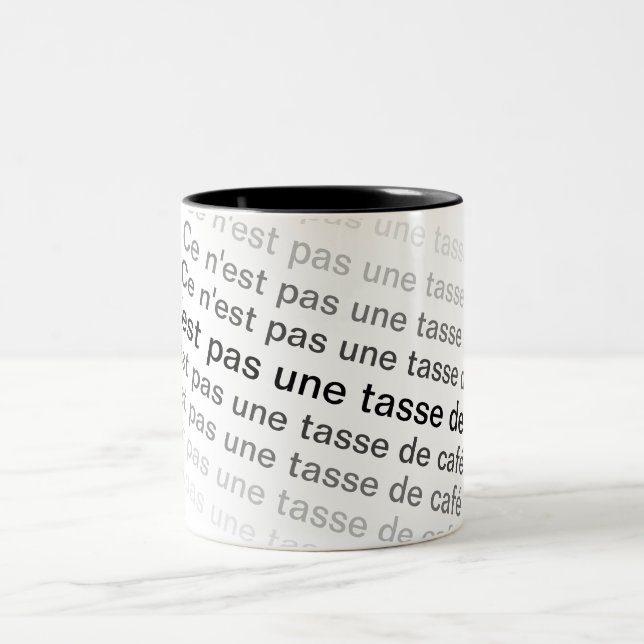 Taza Bicolor Ce n'est pas une tasse de café (Centro)
