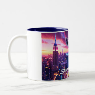 Taza Bicolor Cebra De Rayas Y Estrellas Zanzíbar