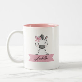 Taza Bicolor Cebra linda personalizada