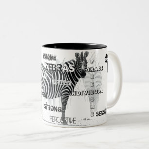 Taza Bicolor Cebras únicas