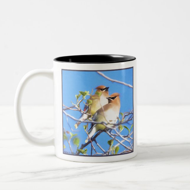 Taza Bicolor Cedar Waxwings (Izquierda)