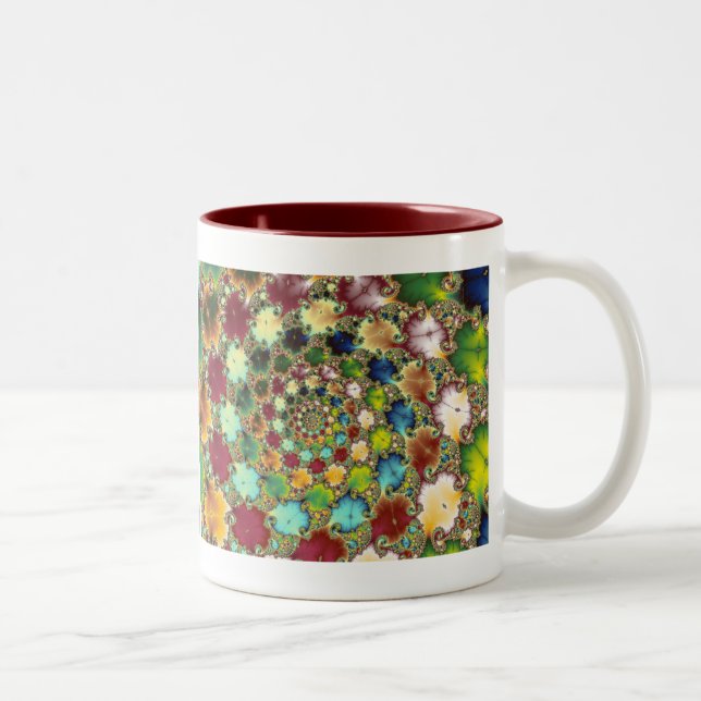 Taza Bicolor Celdas fractales - Fractal Mug (Derecha)