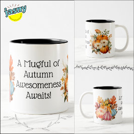 Taza Bicolor Celebración de la Calabaza de Otoño