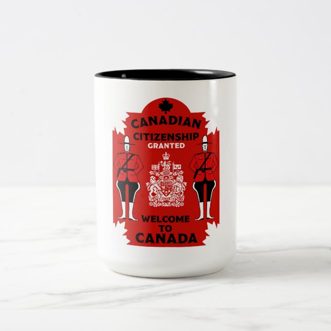 Taza Bicolor Celebración de la ciudadanía canadiense (Centro)