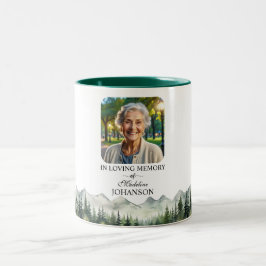 Taza Bicolor Celebración de la vida de montañas y árboles Recue