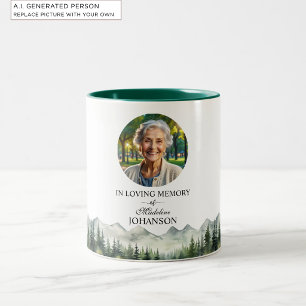 Taza Bicolor Celebración de la vida de montañas y árboles Recue