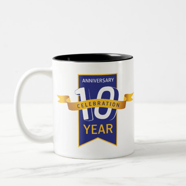 Taza Bicolor Celebración del Año del 10º Aniversario (Izquierda)