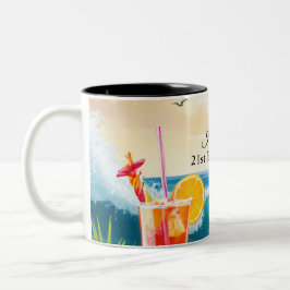Taza Bicolor Celebrar el cumpleaños 21 con Personalizado