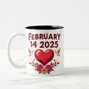 Taza Bicolor Celebrar El día de San Valentín 2025: El Personali