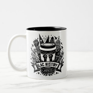 Taza Bicolor Celebrar el mes de la historia negra