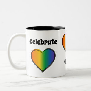 Taza Bicolor Celebrar la diversión homosexual