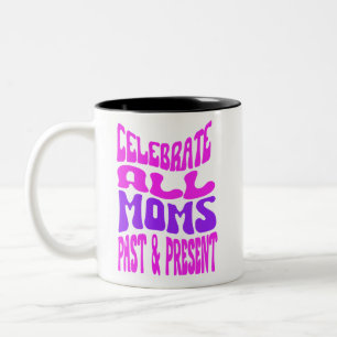 Taza Bicolor Celebrar todas las mamás pasadas y presentes
