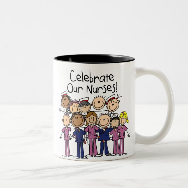 Taza Bicolor Celebre a nuestras enfermeras (Derecha)