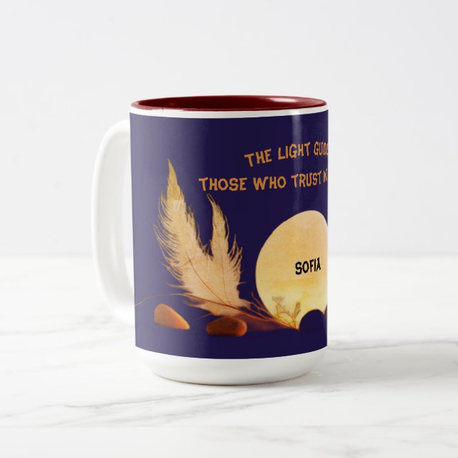 Taza Bicolor Celestial Blue Faith & Harmony Mug (Anverso izquierdo)
