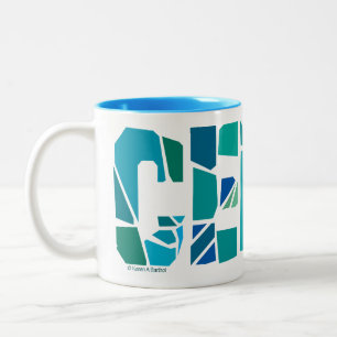 Taza Bicolor Cello resquebrajado