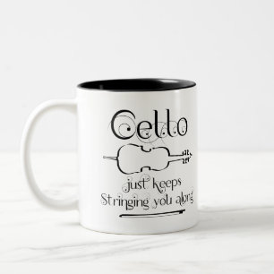 Taza Bicolor Cello String Along