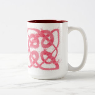Taza Bicolor CÉLTICO ROSA KNOT Tall Maroon 2-Tone Mug
