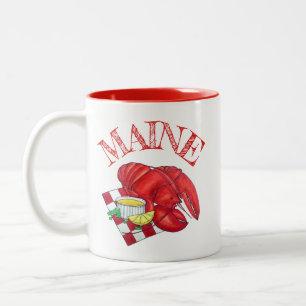 Taza Bicolor Cena de mariscos de bogavante del ME Maine Red Gin