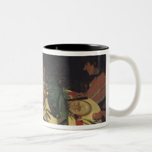 Taza Bicolor Cena por la luz artificial, 1899
