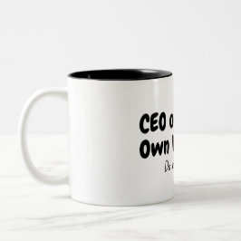 Taza Bicolor CEO Mug , sentimientos introvertidos .