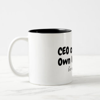 Taza Bicolor CEO Mug , sentimientos introvertidos .