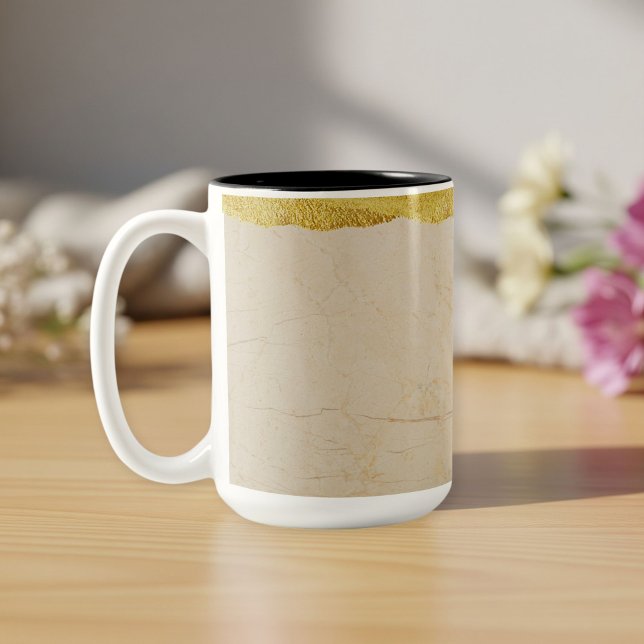 Taza Bicolor ceramic cup with gold rim (Subido por el creador)