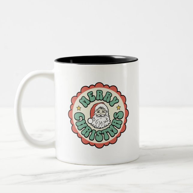 Taza Bicolor Ceramic Mug with Christmas Sticker (Izquierda)