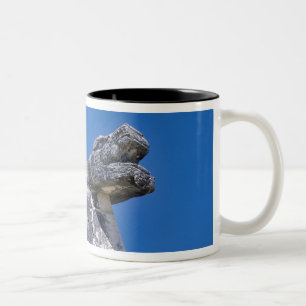Taza Bicolor Cerca de las piedras que forman un antiguo maya