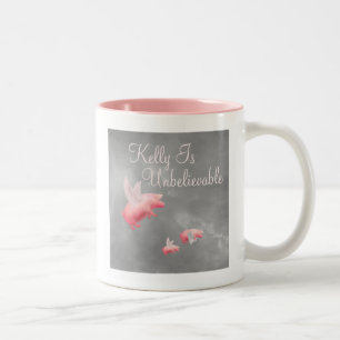 Taza Bicolor Cerdo con alas - Ser increíble