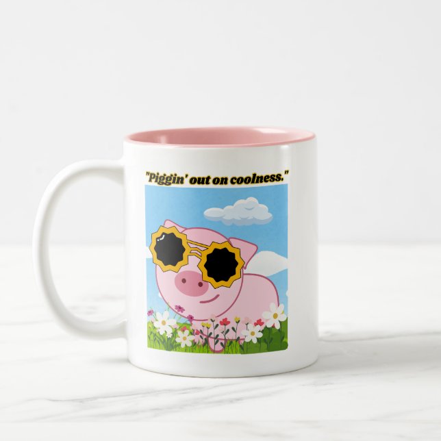 Taza Bicolor cerdo de cita - picante en la frescura (Izquierda)