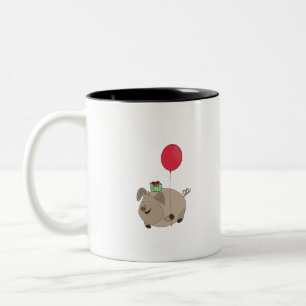 Taza Bicolor Cerdo de cumpleaños feliz