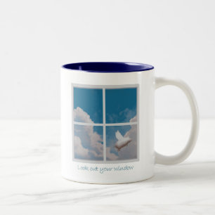 Taza Bicolor cerdo del vuelo