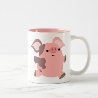 Taza Bicolor Cerdo Personalizado deportivo lindo