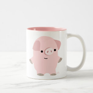 Taza Bicolor Cerdo Personalizado silencioso