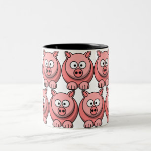 Taza Bicolor Cerdo Personalizar