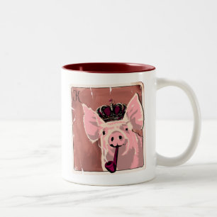 Taza Bicolor Cerdo Rey