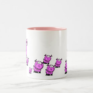 Taza Bicolor Cerdos